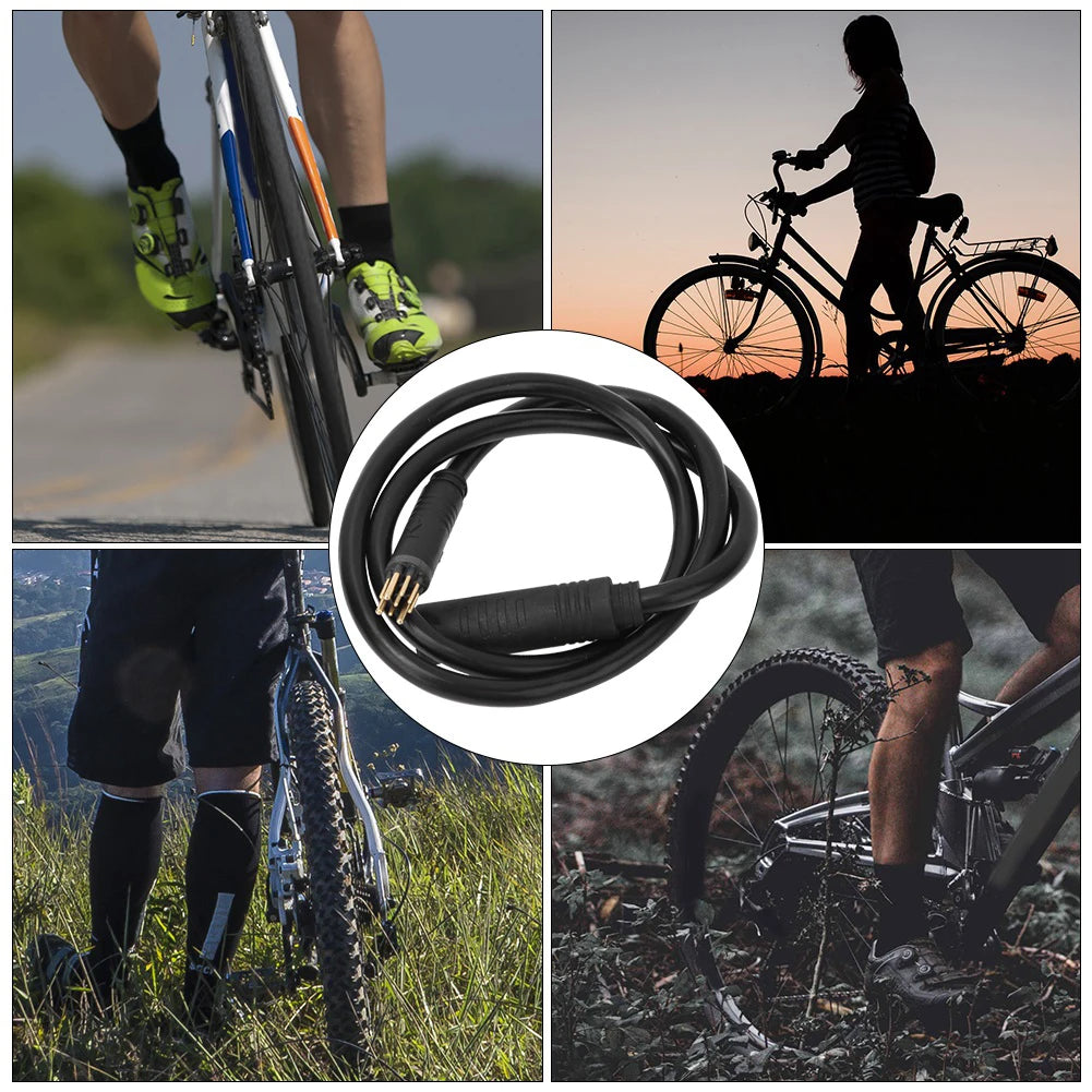 Electric Bike Motor Cable 9 Pin Wheel Motor Extension Cable for Electric Bike Female to Male Wire E Bike Accessory