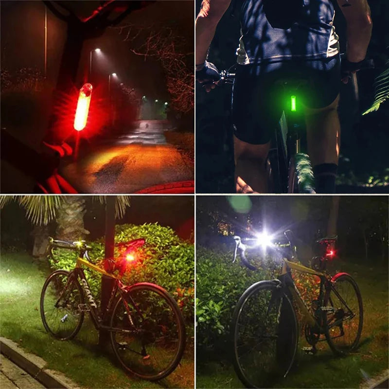 2PCS Bike Taillights USB Rechargeable Rear Lamp Ultra Bright Tail Light 220mAh LED Waterproof Riding Warning Red Bicycle Light