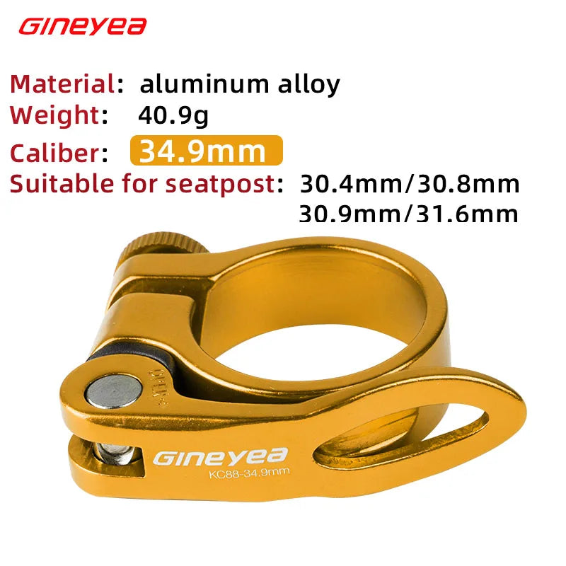 Gineyea Bicycle Quick Release Seatpost Clamp 27.2/28.6/30.4/31.8/34.9/30.9/31.6mm FOR Zoom KS EXA Seat Tube MTB BMX Road Bike