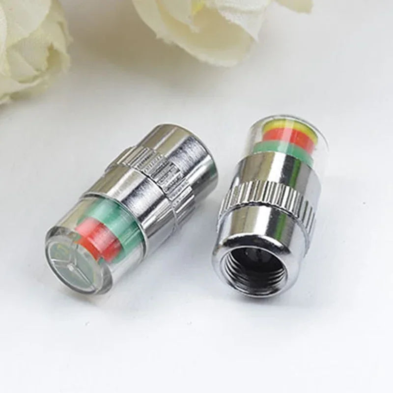 Car Tire Pressure Monitor Tire 4/2pcs External Valve Air Pressure Monitor Caps High Precision Tire Pressure Early Warning Amagi
