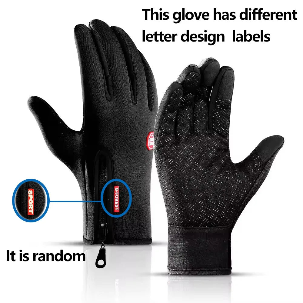 New Winter Gloves Men Women Touch Cold Waterproof Motorcycle Cycle Gloves Male Outdoor Sports Plus Velvet Warm Running Ski Glove