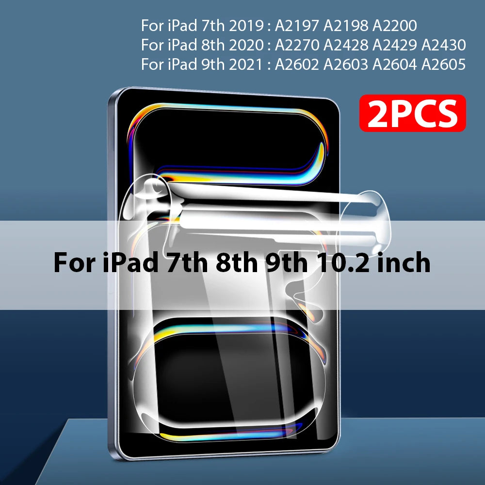 Hydrogel Film For Ipad Pro 11 13 M4 M2 12.9 Air 5 4 3 2 Screen Protector For Ipad 10 9 10th 9th Generation Mini 6 10.2 10.9 2024