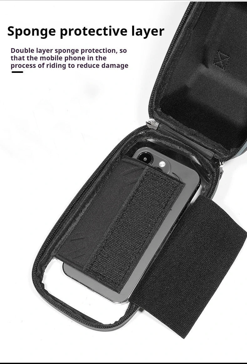 ESLNF Hard Shell Phone Bag Cycling Bag Handlebar Bag Waterproof Large Capacity Touchscreen Compatible Bicycle Accessories