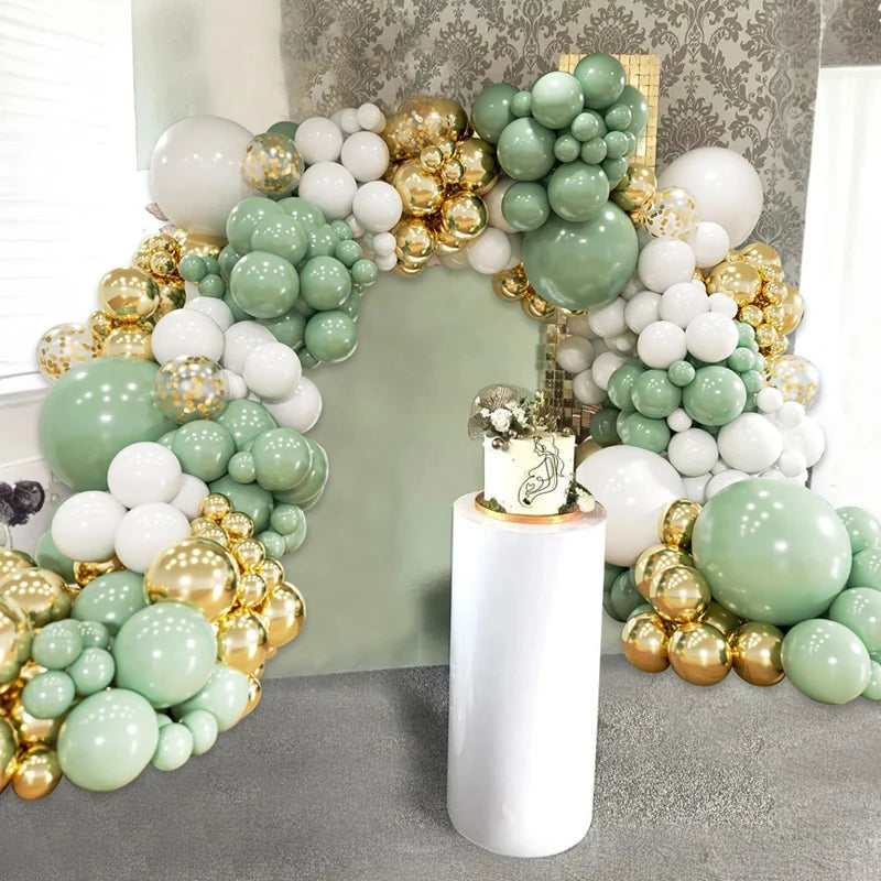 Green Balloon Garland Arch Kit Jungle Safari Party Baloon Birthday Party Decor Kids Baby Shower Wild One Wedding Latex Ballons
