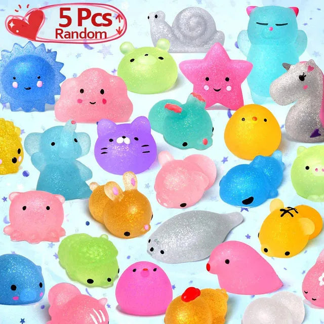 5-50 PCS Kawaii Squishies Mochi Anima Squishy Toys For Kids Antistress Ball Squeeze Party Favors Stress Relief Toys For Birthday