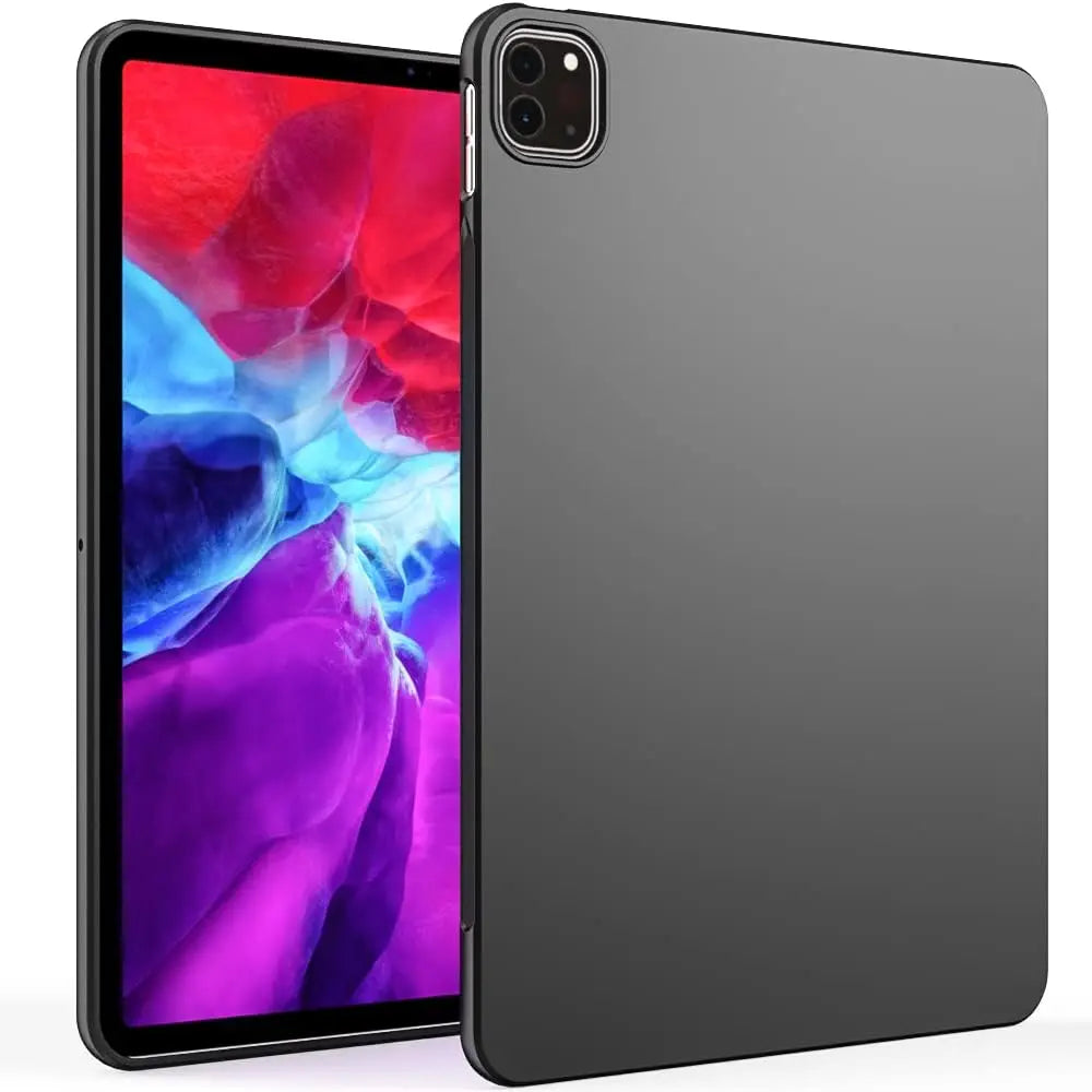 Silicone Tablet Case For iPad Air 5 4 mini 2 3 4 ipad 5 6 7 8 9 10 Gen Pro 11'' 12.9'' Flexible Soft TPU Black Shell Back Cover