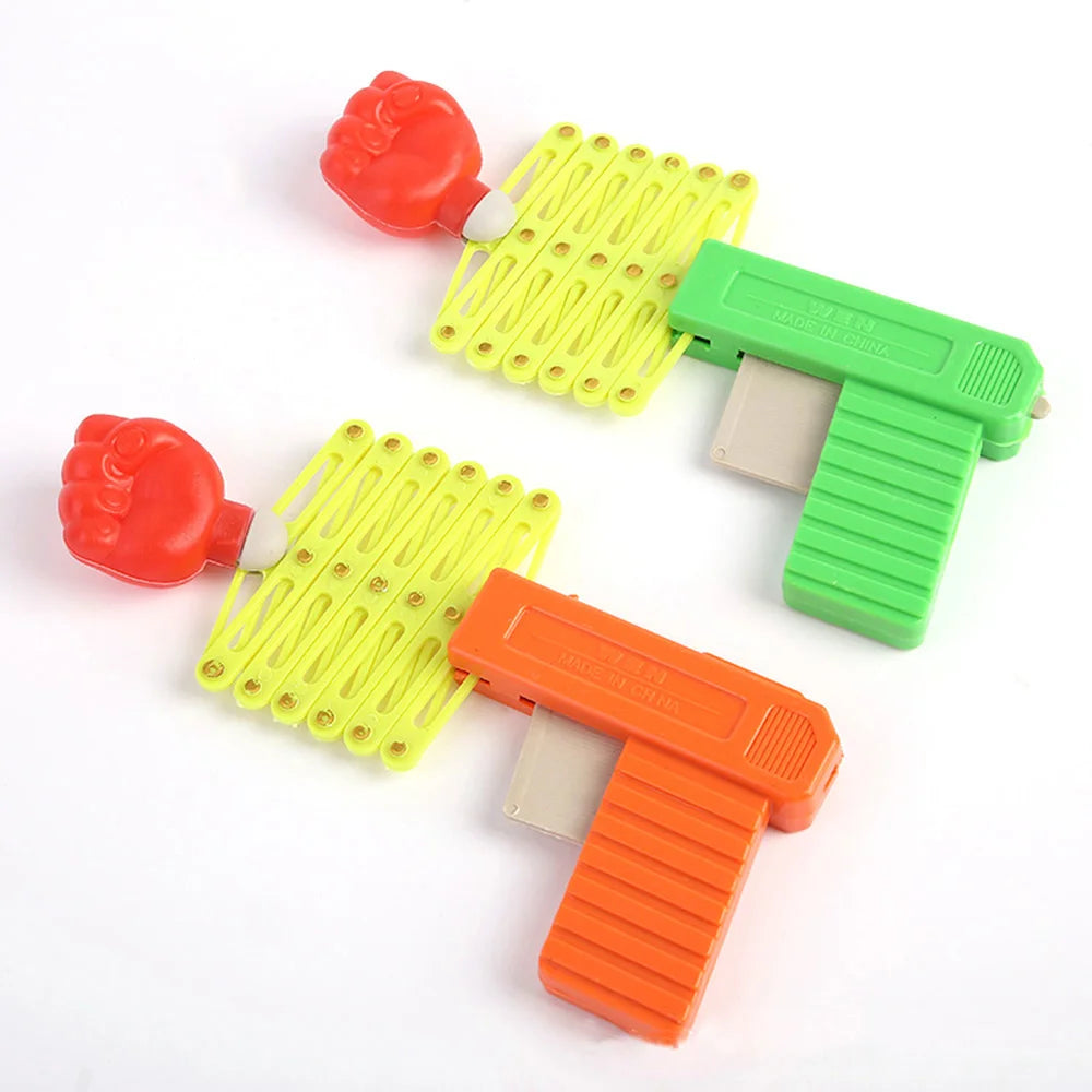 Retractable Fist Shooter Trick Toy Gun Funny Child Prank Toys Kids Plastic Festival Gift for Fun Classic Elastic Telescopic Fist