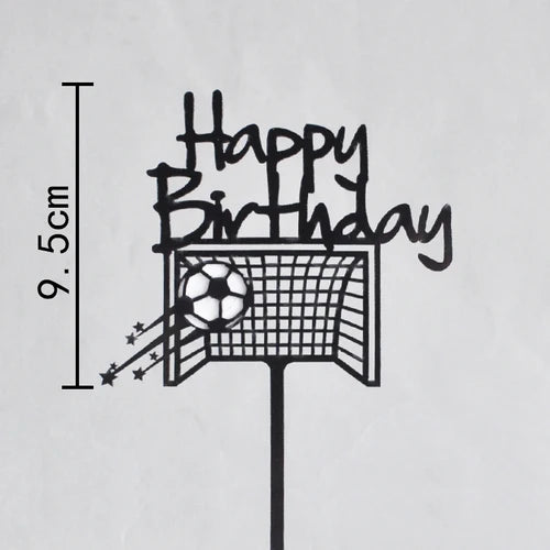 Football Boy Cake Decoration Football Field Player Doll Cupcake Top Happy Birthday Decoration Sports Children's Party Supplies