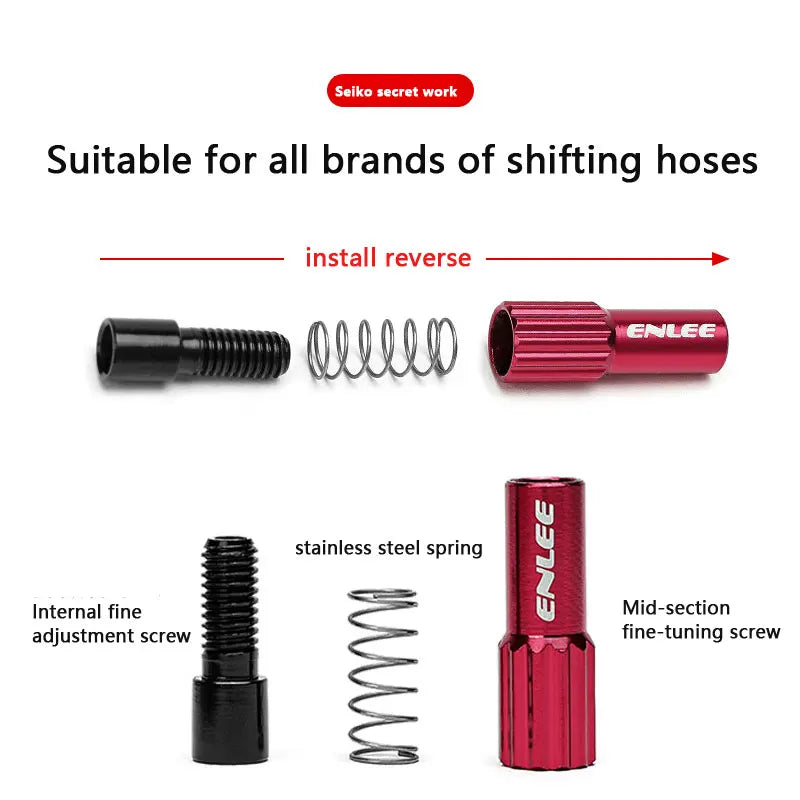 ENLEE 1 Pairs Bicycle Adjustable Derailleur Regulator Screws Aluminum Alloy Fine Bike Brake Shift Cable Adjuster Bolt