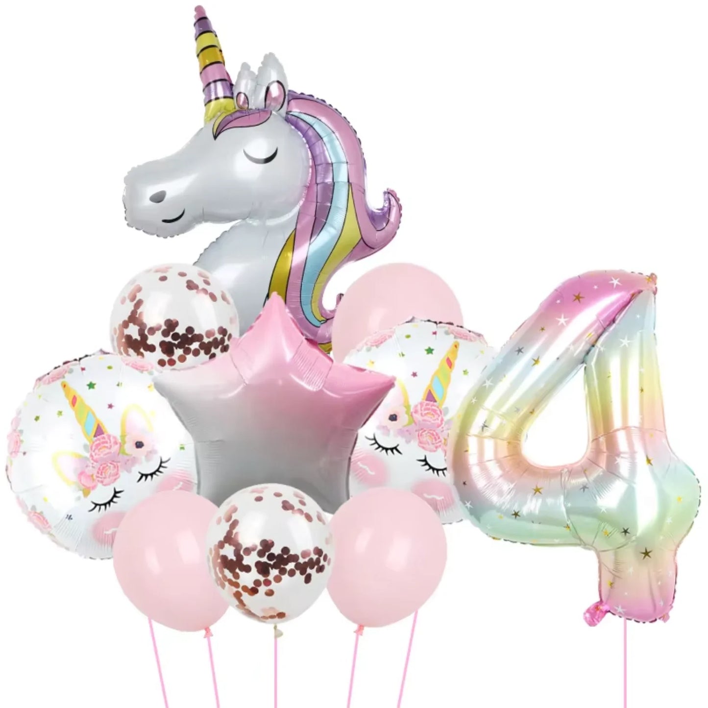 Rainbow Unicorn Balloon 40Inch Foil Balloon Unicorn Theme Suitable for Birthday Shower Party Balloon Supplies