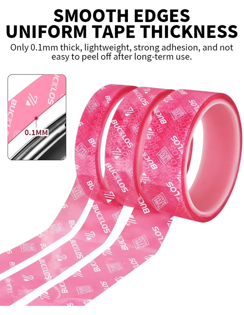 BUCKLOS MTB Bicycle Tubeless Rim Tapes 10M MTB Tire Liner Vacuum Tire Pad 17-35MM Road Bike Rim Tape Strips Cycling Wheel