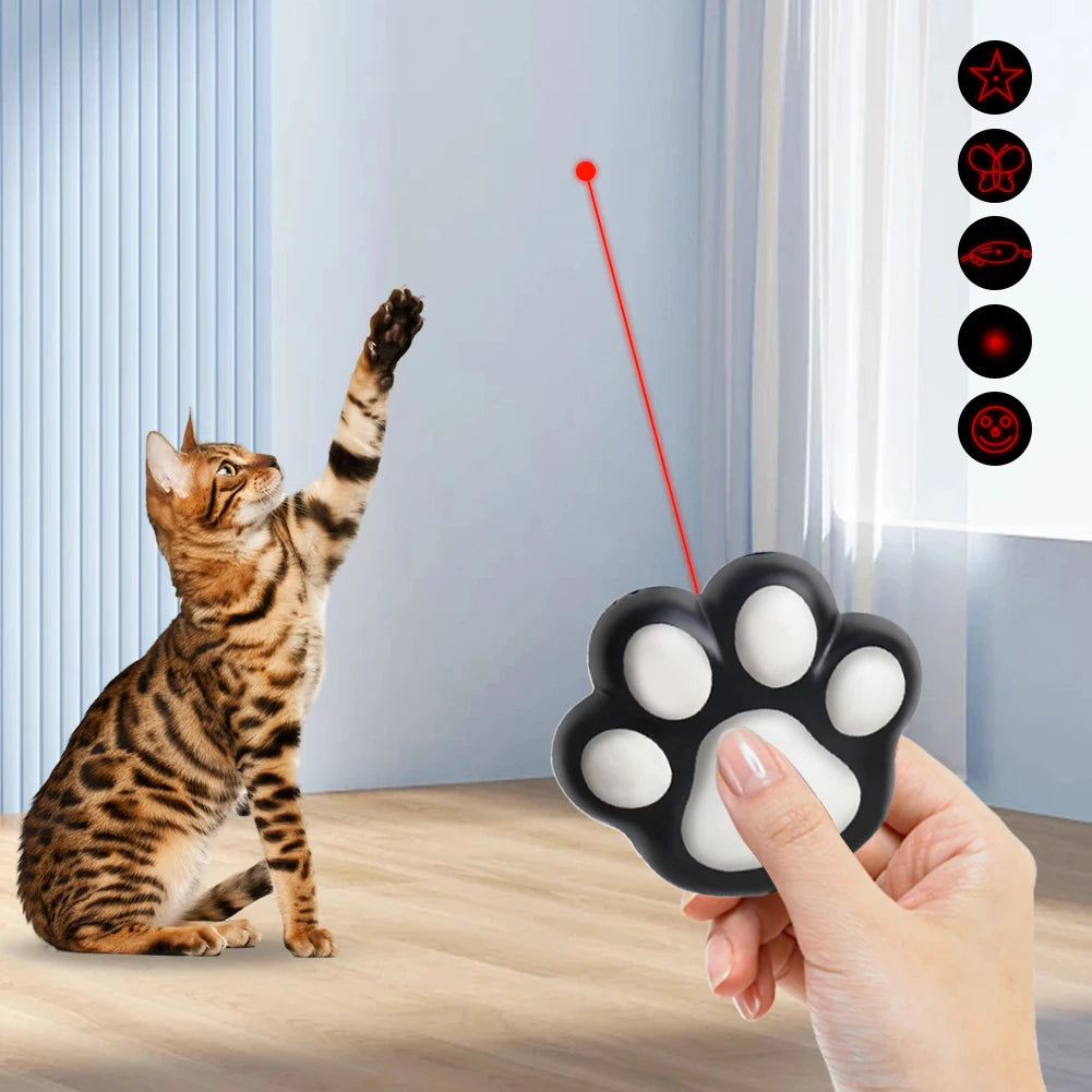 Laser Pointer 5 Adjustable Patterns Interactive Cat Toys Training Chaser Interactive Toy for Indoor Cats Dogs Pets