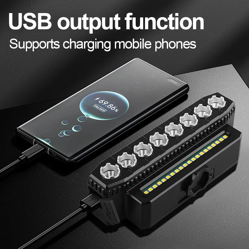 New USB Charging MTB Headlight Bicycle Light LED Waterproof Cycling Lamp Flashlight Cycling Horn Bike Light Front light bicycle