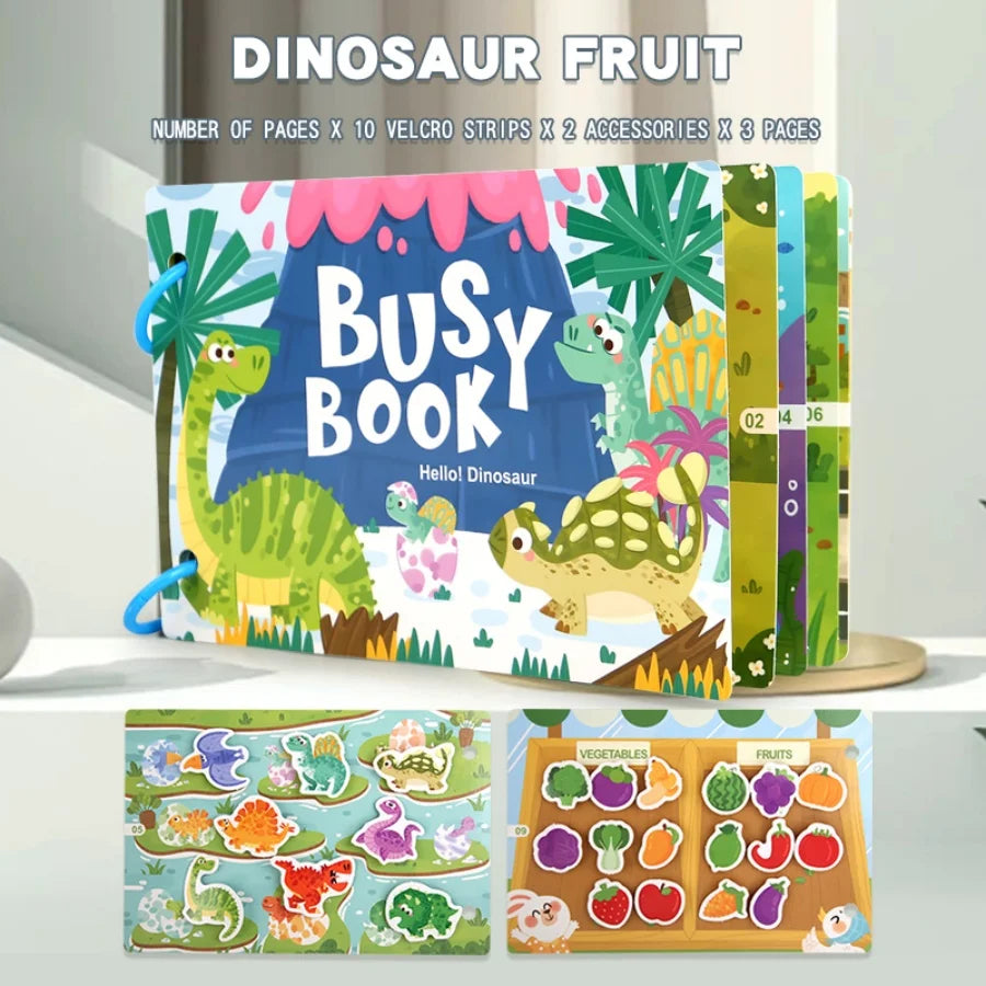 Puzzle Montessori Quiet Book Word Recognition Children's Early Education Enlightenment Stickers Book Toys