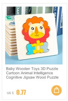 New 20 Piece Montessori 3d Puzzle Cartoon Animal Vehicle Jigsaw Wood Puzzle Game Early Learning Educational Toys For Children