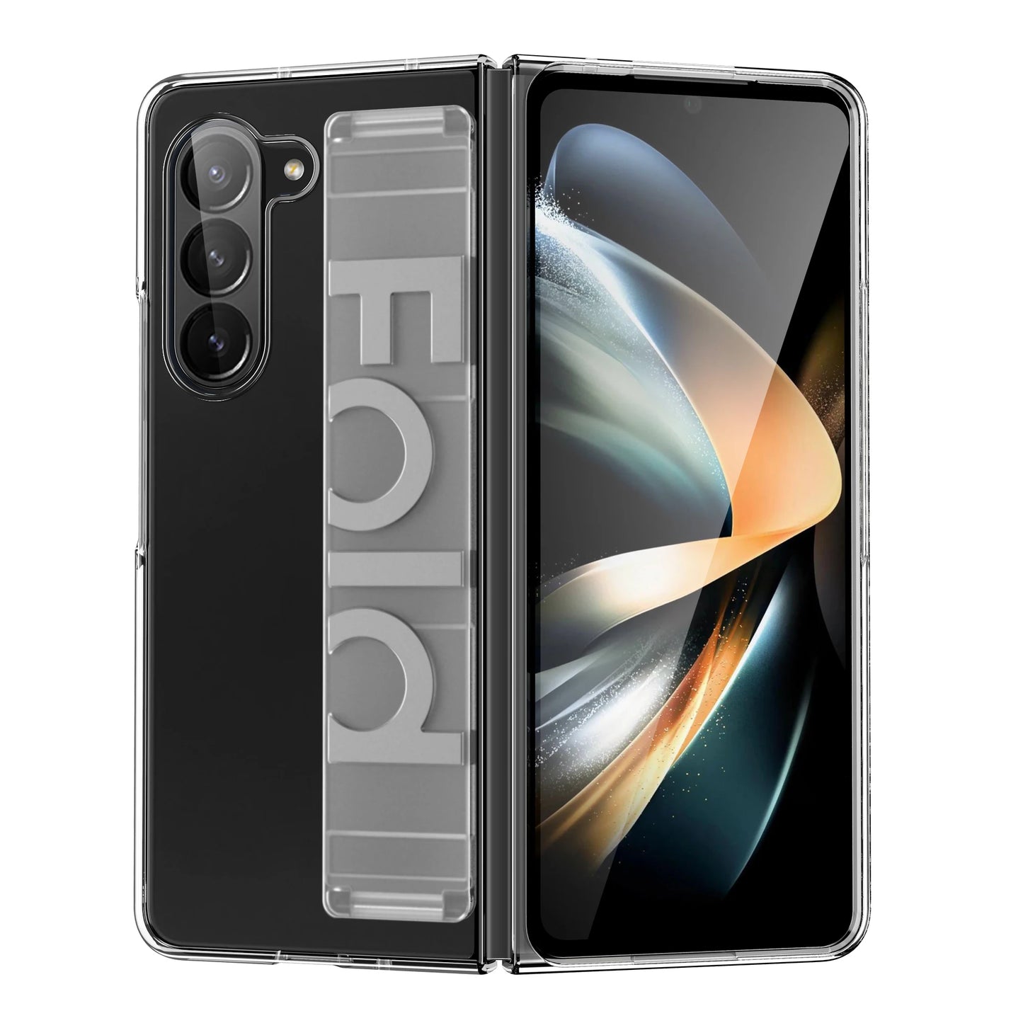 Luxury Ultra-thin Matte Silicone Wrist Strap Case For Samsung Galaxy Fold 5 4 3 5G Folding Shockproof Hard Back Cover