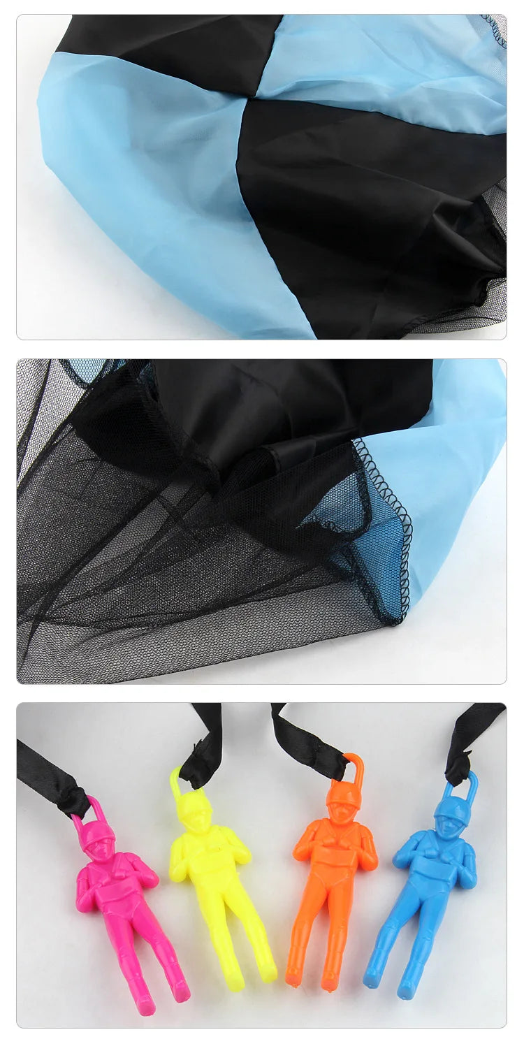 1pcs Hand Throwing Parachute Kids Outdoor Funny Toys Game Play Toys for Children Fly Parachute Sport with Mini Soldier Toys