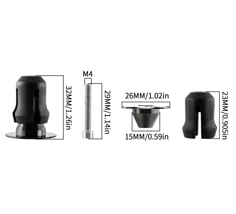 MUQZI Handlebar End Plugs MTB Road BMX Folding Bike Handle Bar End Cap Aluminum Alloy Handlebar Grip Cover Bicycle Accessories