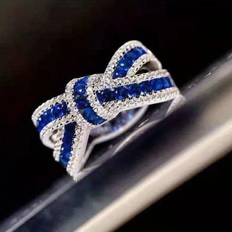 Gorgeous Finger Ring for Women Fashion Female Fashion Bright Zirconia Jewelry for Engagement Ceremony Party Accessories