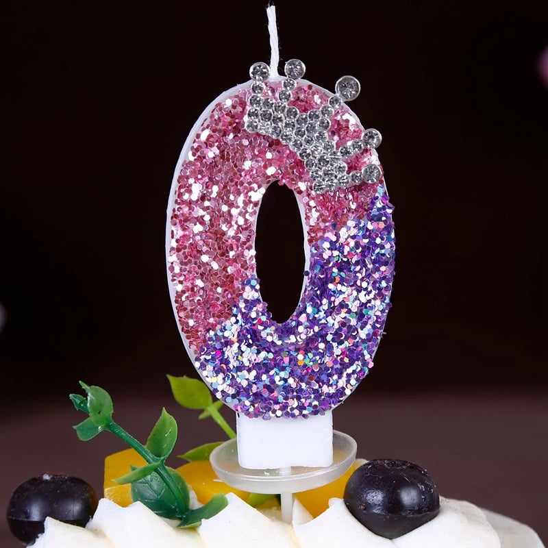 1st Birthday Candle Cake Topper Colours Creative Number 1 Candle Cute Pink Butterfly Digital Candle Birthday Wedding Party Decor