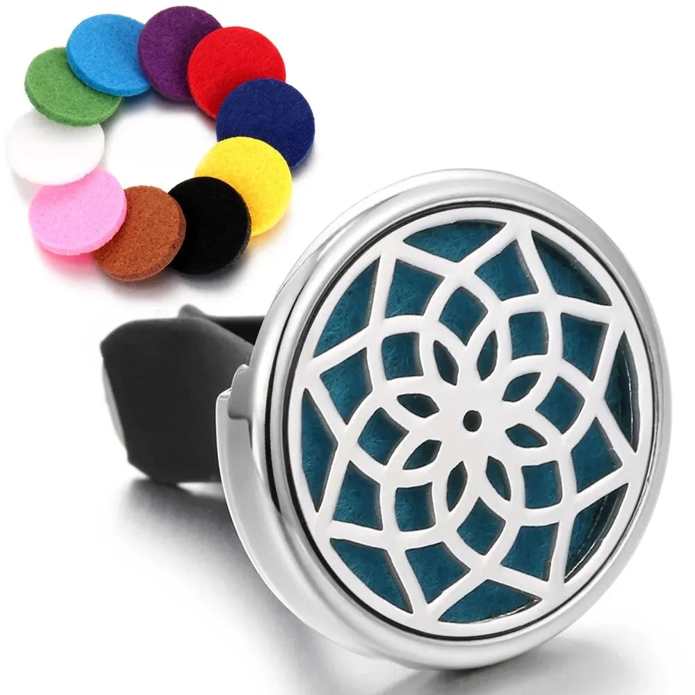 Tree Car Aromatherapy Diffuser Locket Car Clip Perfume Essential Oil Diffuser Car Vent Clip Air Freshener Purifier With Pads