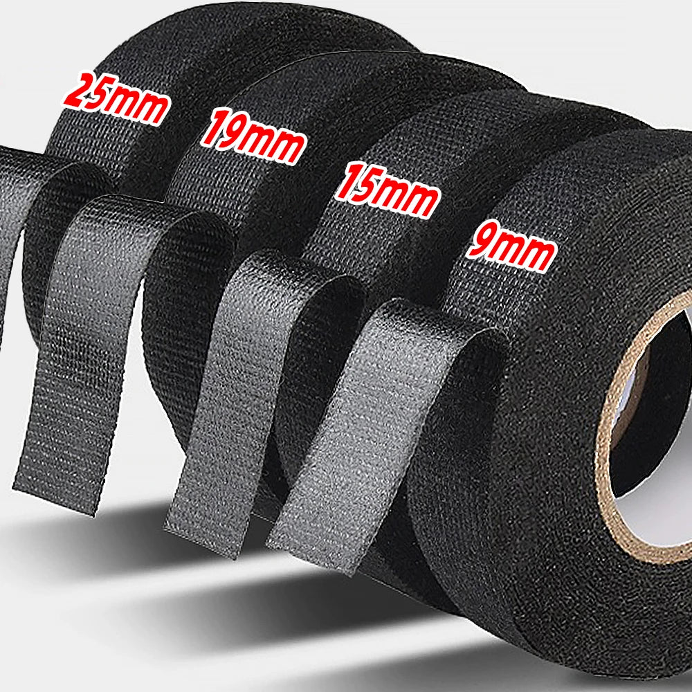 Electrical Tape Heat-resistant Harness Bundle Insulation Auto Wiring FabricCloth Wrap Waterproof Cable Organizer Adhesive Tapes