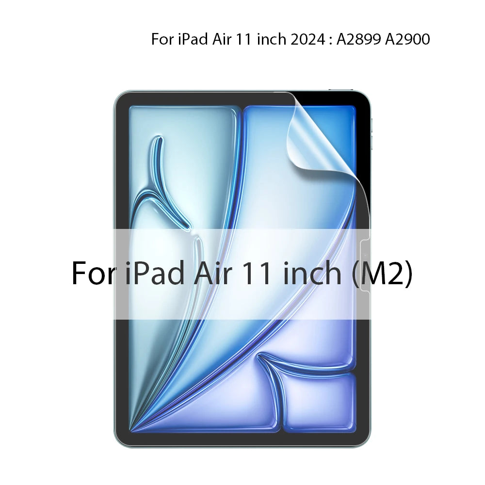 For iPad 10 9 9th 10th Generation 10.9 Pro 13 11 M4 M2 12.9 6th Paper Film Like Screen Protector Air 5 4 3 Mini 6 10.2 Paperfeel