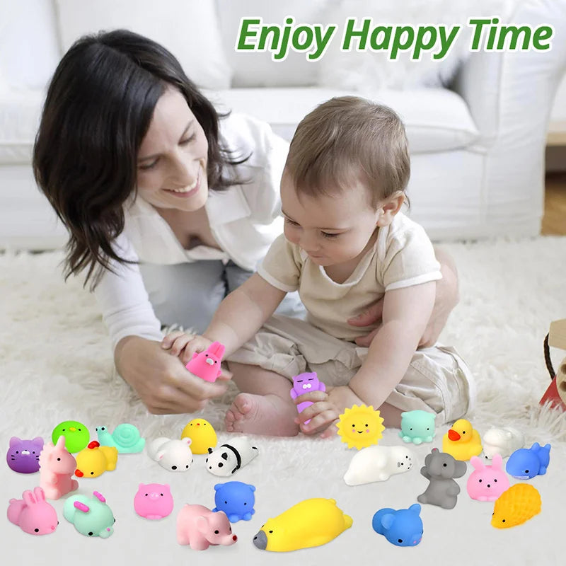 5-50 PCS Kawaii Squishies Mochi Anima Squishy Toys For Kids Antistress Ball Squeeze Party Favors Stress Relief Toys For Birthday