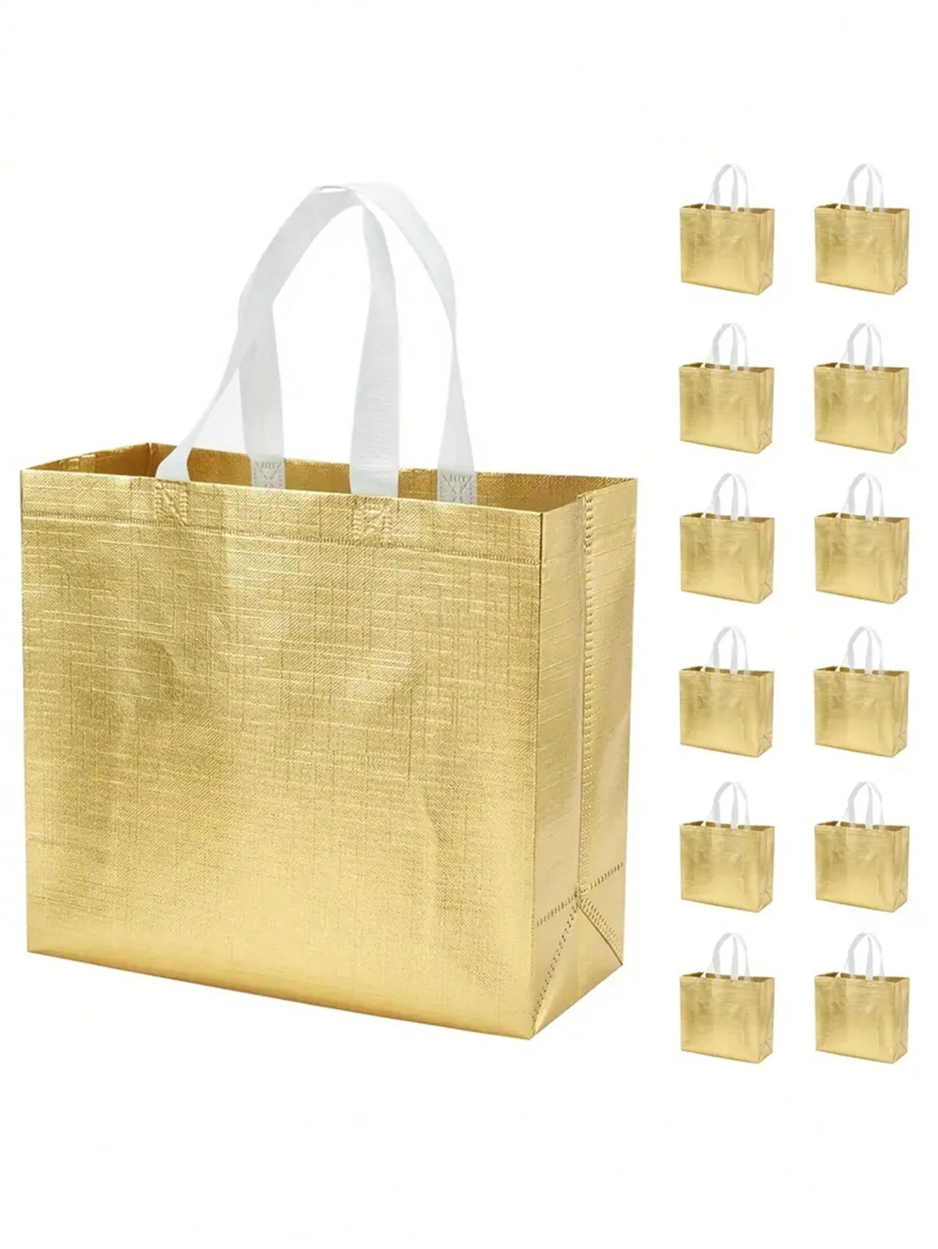 1/5/10pcs silver reusable gift tote grocery shopping bags apply to bridesmaids birthday party wedding, bachelor party supplies