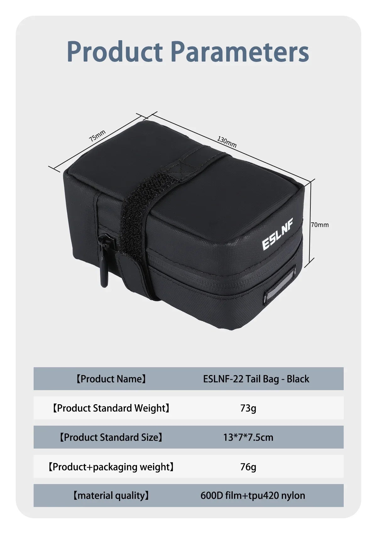 ESLNF Bicycle Bag Large Capacity Tail Rear Cycling Rear Seat Waterproof Saddle Bag MTB Road Bicycle Storage Bag Bike Accessories