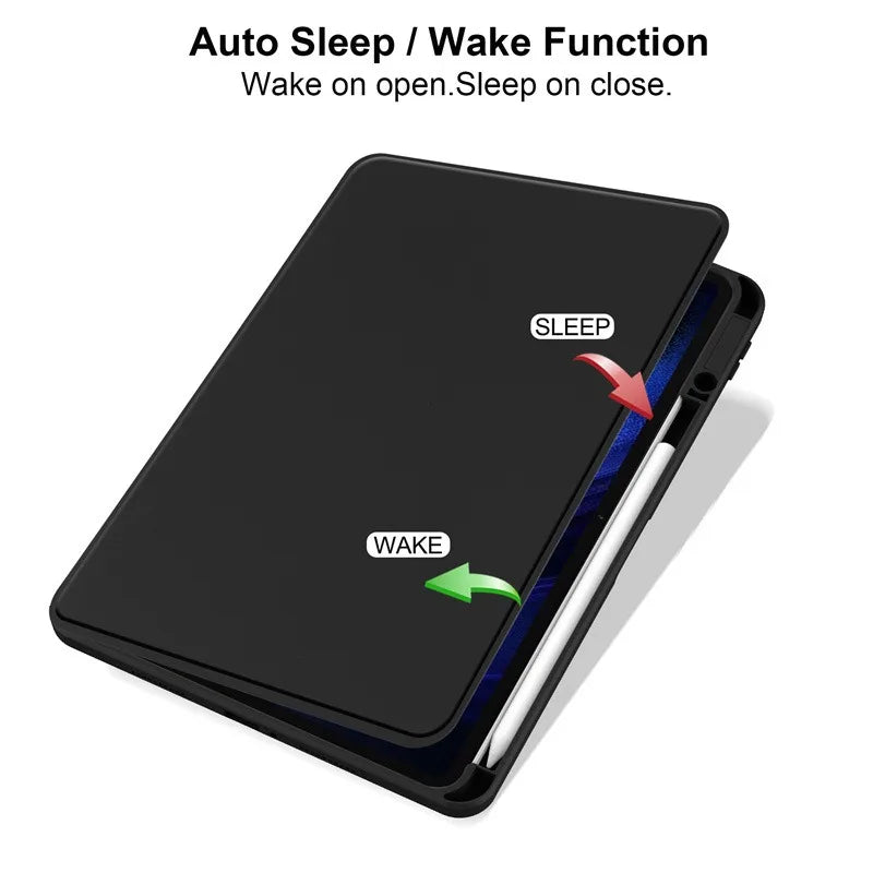 Shockproof Smart Case For Xiaoxin Pad 2024 11pro 12.7 2025 Funda Lenovo Tab M11 TB-330FU TB-331FC Rotation Cover With Pen holder