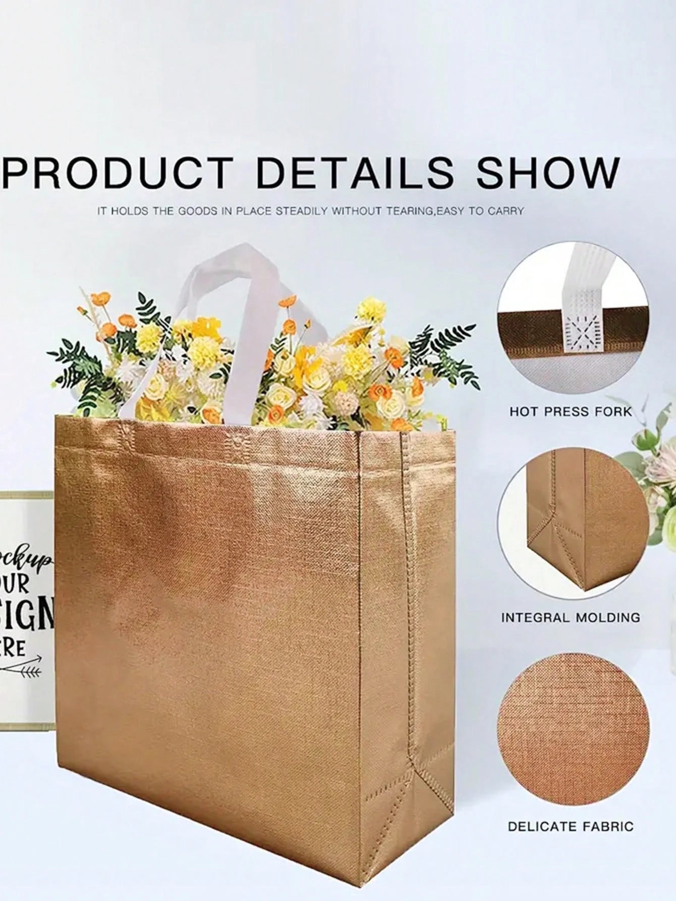 1/5/10pcs silver reusable gift tote grocery shopping bags apply to bridesmaids birthday party wedding, bachelor party supplies