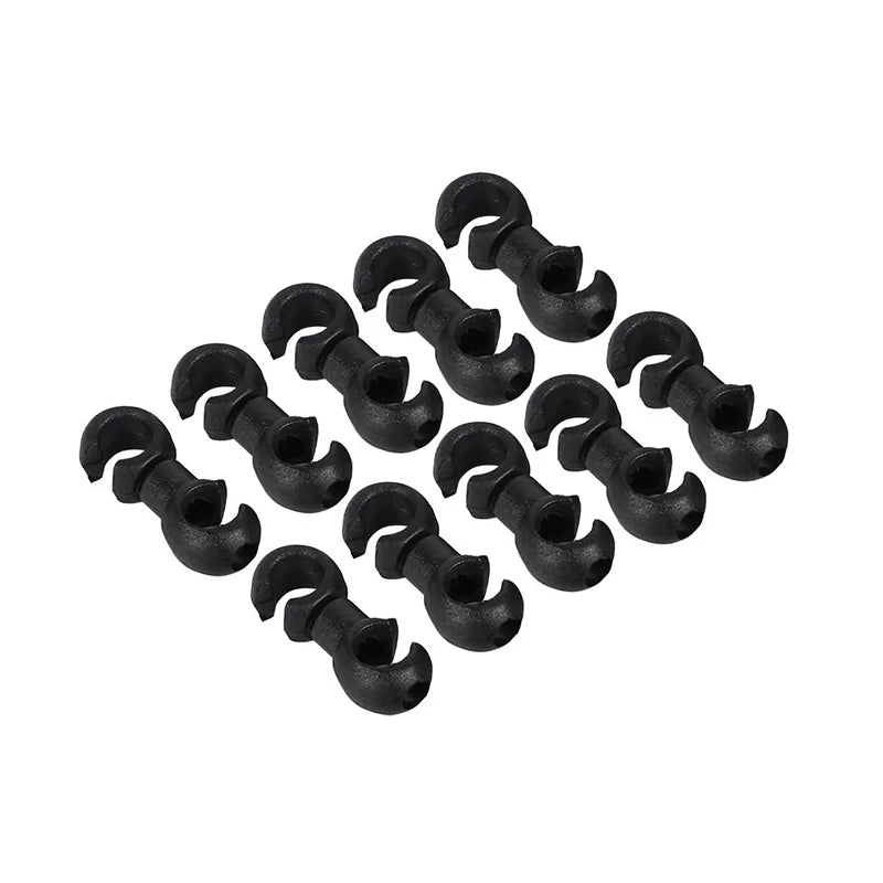 10Pcs Bike Cable Clips Bicycle Brake Cable Clips Rotating S-Hook Bike MTB Brake Gear Housing Fixing Holder Guide Buckle Clips