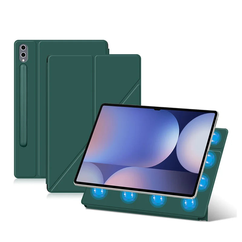 Samsung Galaxy Tab S10 S9 S8 S7 Plus FE 12.4 11 inch Magnetic Case for Tab S10 S9 S8 Ultra 14.6 inch Pencil Holder Cover