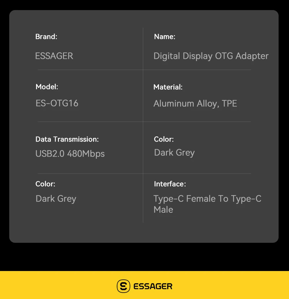 Essager 240W USB C Adapter Type C to USB C 3.0 2.0 OTG Connector Digital Display Data Adapter 100W For Macbook Pro Air Samsung