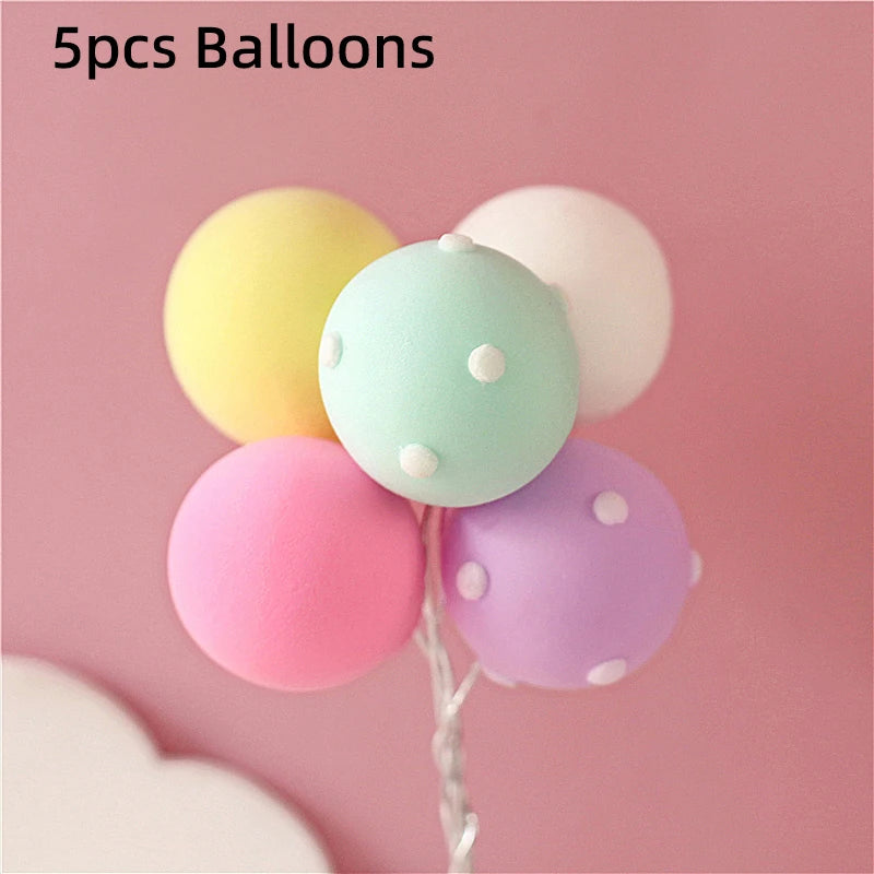 9 pcs unicorn rainbow cake topper unicorn with rainbow clouds stars Happy birthday cake decorations for girls one year old party