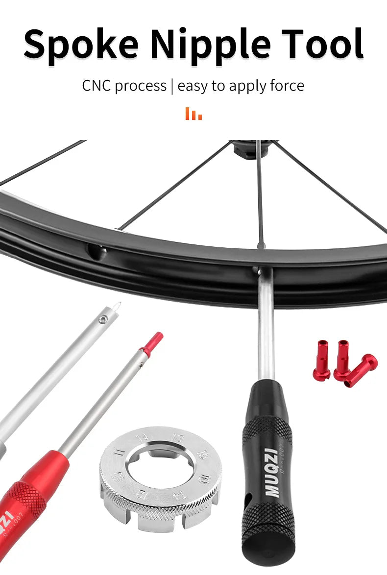 MUQZI Spoke Nipple Driver Tool MTB Bike Spoke Nipple Removal Installation Wrench Bicycle Spoke Nipple Insertion Tool