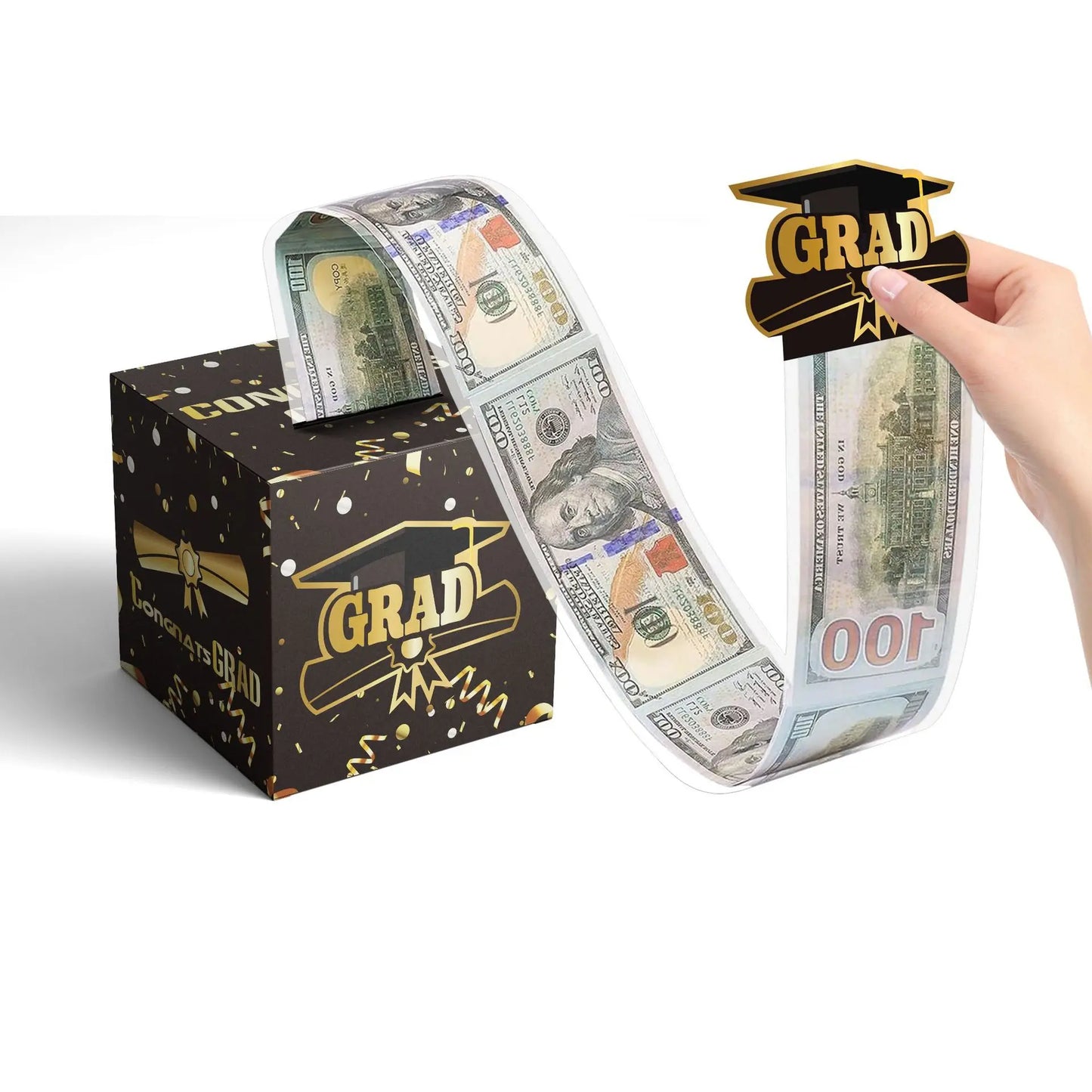 1pcs Birthday Cash Gift Box with Cake Card Funny Pumping Money Box Creative Birthday Gifts for Men Women 