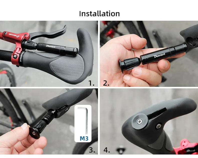 Deemount original Bicycle Tubeless Tire Repair Tool Tyre Drill Puncture for Urgent Glue Free Repair Optional Rubber Stripe