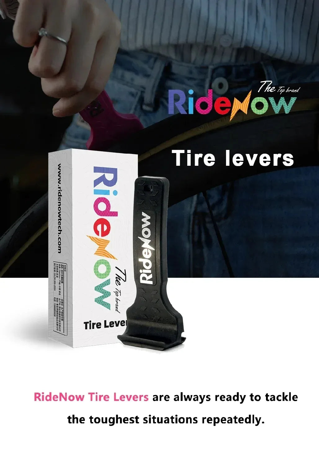 Upgraded Ridenow Bicycle Tyre Lever Opener Breaker Portable MTB Bike Tire Repair Lever Lightweight Disassembly Bike Repair Tool