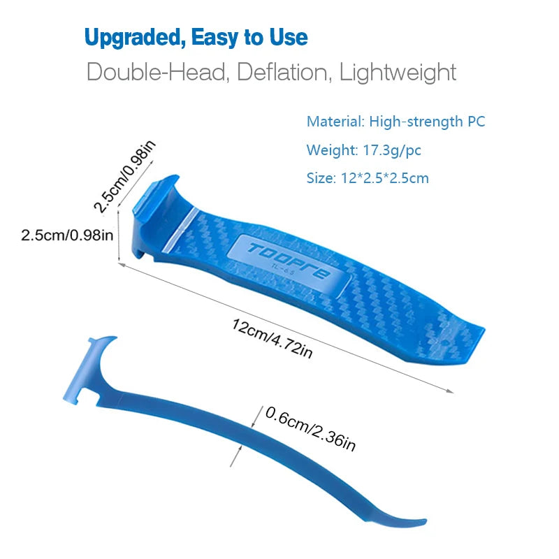 Bicycle Tyre Lever Road Bike Multifunction Tube Remover Tool Cycling 4-in-one Double-Head Repair Tire Lever with Deflation
