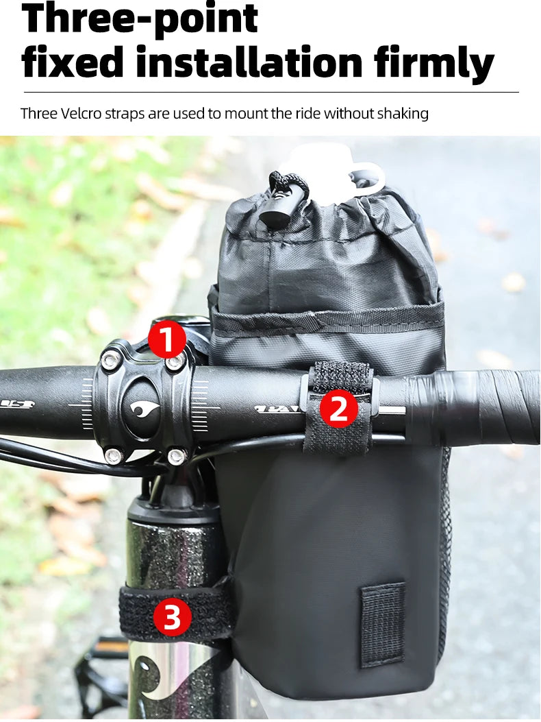 PHMAX Bike Bottle Holder Cycling Water Bottle Carrier Pouch Insulated Kettle MTB Road Bicycle Handlebar Bag Accessories