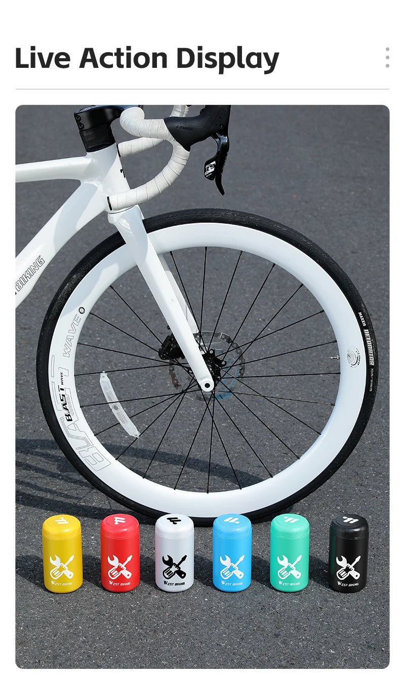 WEST BIKING Bicycle Repair Tool Storage Capsule Portable Waterproof Toolkit With Water Bottle Cage MTB Road Bike Accessories