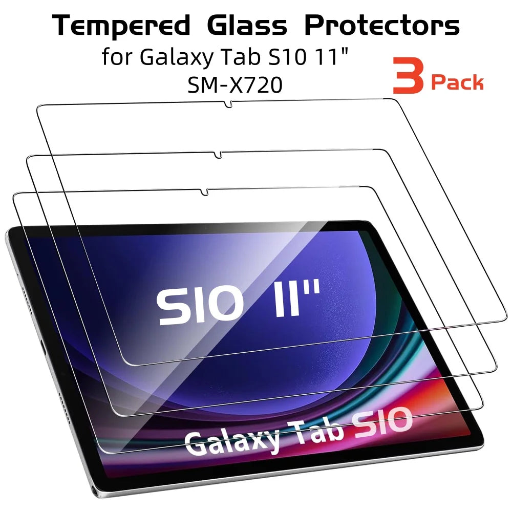 3 Pack Screen Protector for Samsung Galaxy Tab S10 Plus Ultra Tempered Glass Film Anti-Scratch for Galaxy Tab S10 2024 Flims