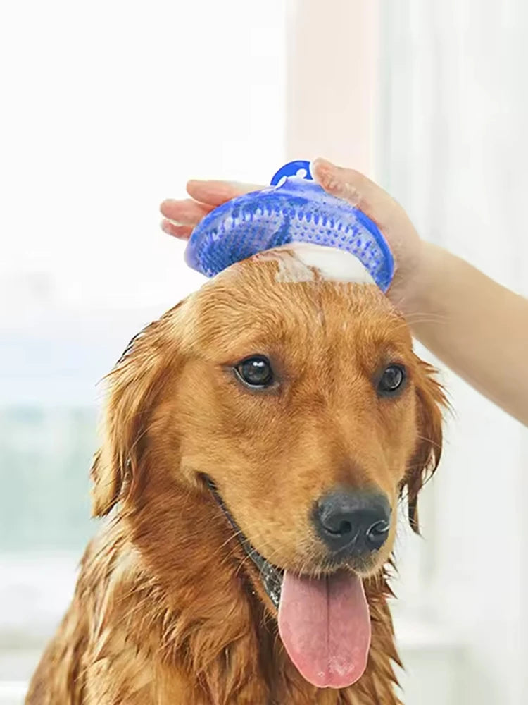 1PC Soft Rubber Dog Brush Comb Cat Bath Brush Rubber Glove Hair Fur Grooming Massage Brush For Dog Cats Pet Bath Supplies
