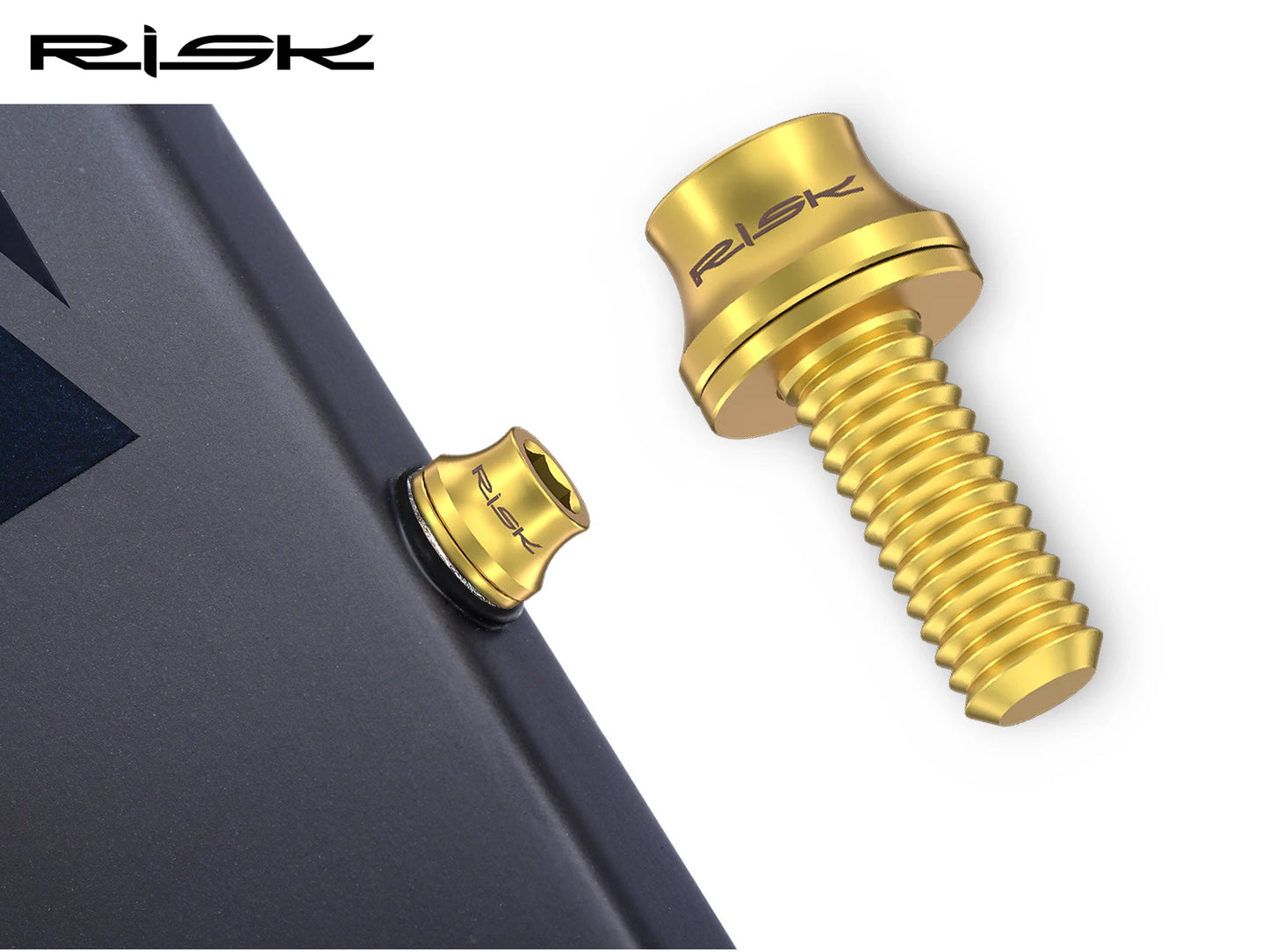 Risk M5x12mm Bike Water Bottle Cage Fixing Bolts Titanium Alloy MTB Road Bicycle Bottle Holder Screws Air Pump Fixed Bolts