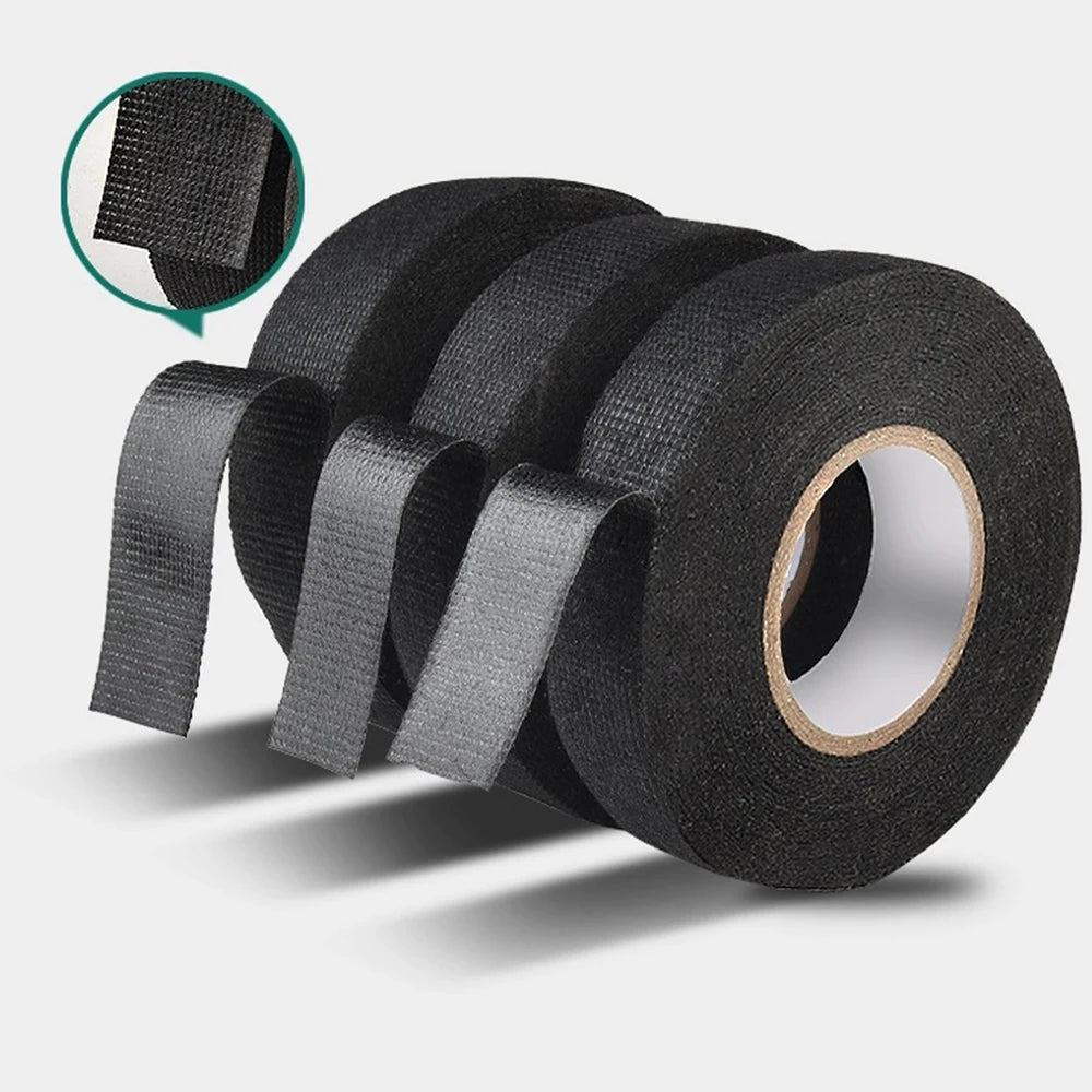 Electrical Tape Heat-resistant Harness Bundle Insulation Auto Wiring FabricCloth Wrap Waterproof Cable Organizer Adhesive Tapes