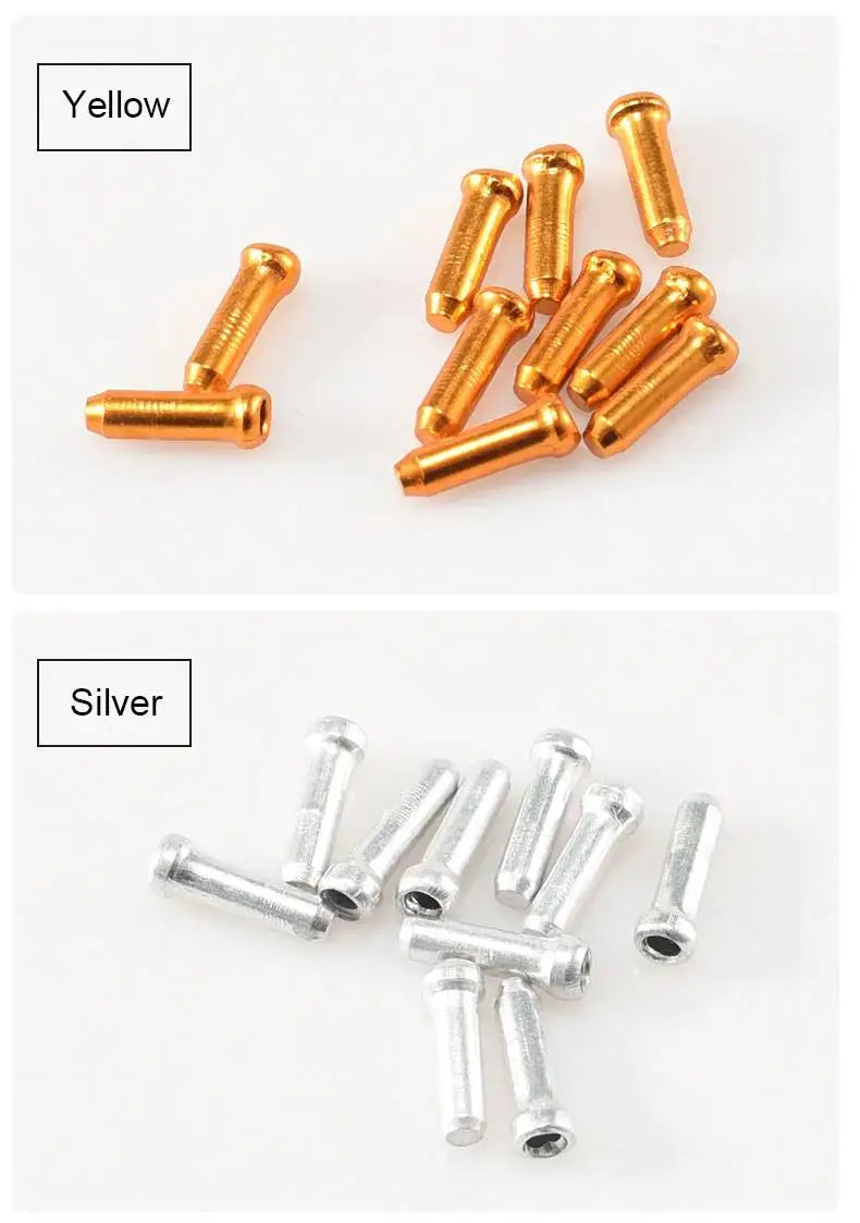 30/50/100Pcs Multiple Colors Aluminum Alloy Bicycle Brake Shifter Inner Cable Tips Wire End Cap Cable Line Core Cap Cover Gear