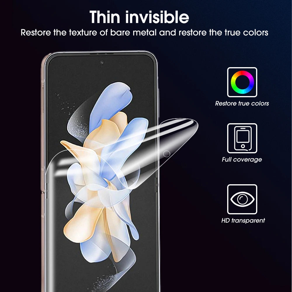 Flip6 Flip5 Hydrogel Film For Samsung Galaxy Z Flip 6 5 5G Hinge Protective Soft Anti-scratch Screen Protector For ZFlip6 ZFlip5
