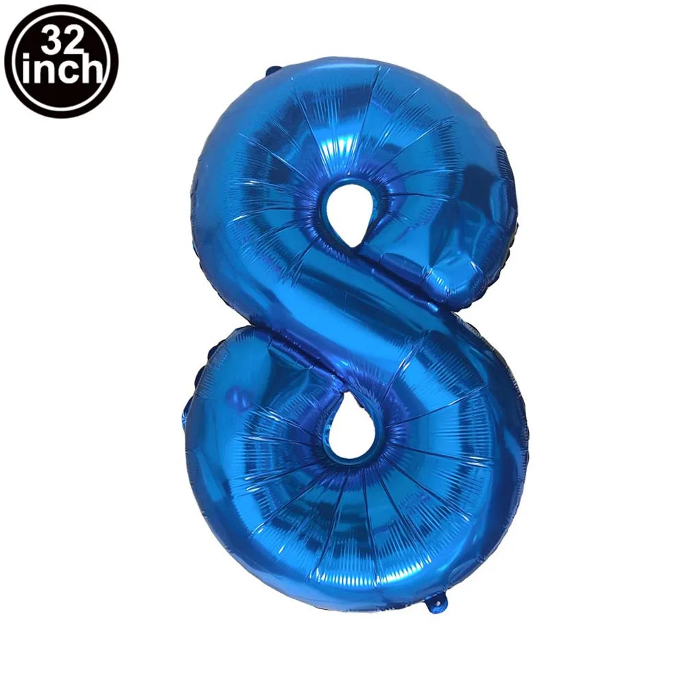 Multi Color Large Numbers 6 Balloon 32Inch 1 2 3 4 5 6 7 8 9 Birthday Ball Red Digit Bachelorette Balloons Figure Golob Balloons